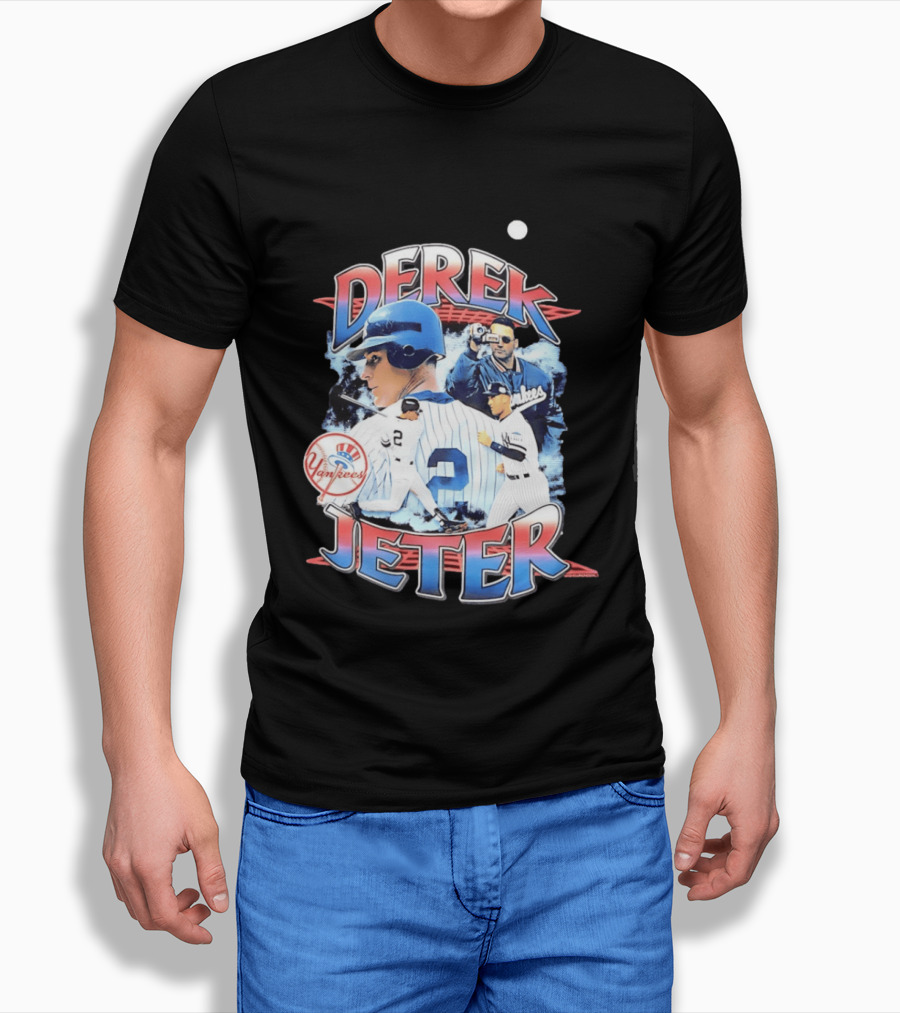 New York Yankees Derek Jeter Legendary Collage Player Yankees T-Shirt