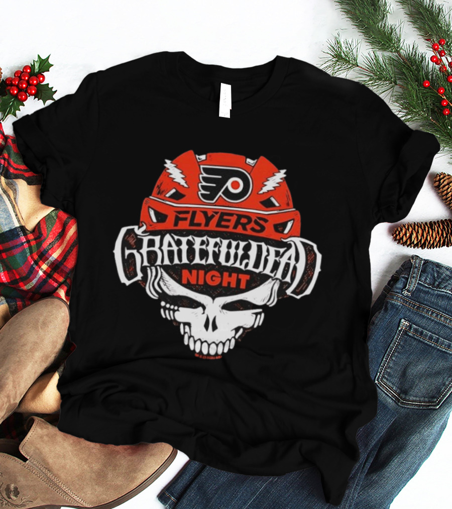 Philadelphia Flyers Grateful Dead Night NHL Collaboration T-Shirt