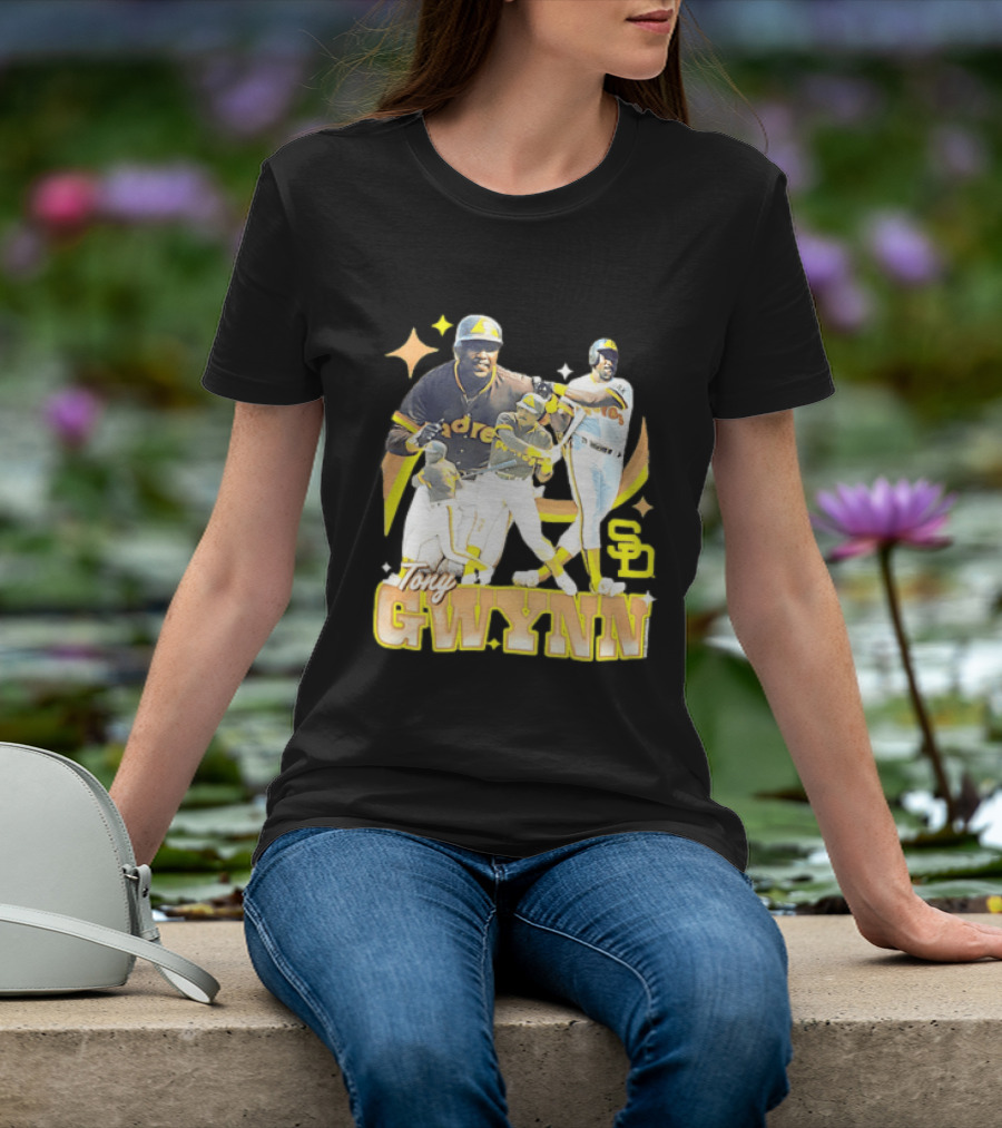 San Diego Padres Tony Gwynn Baseball Legend Collage T-Shirt