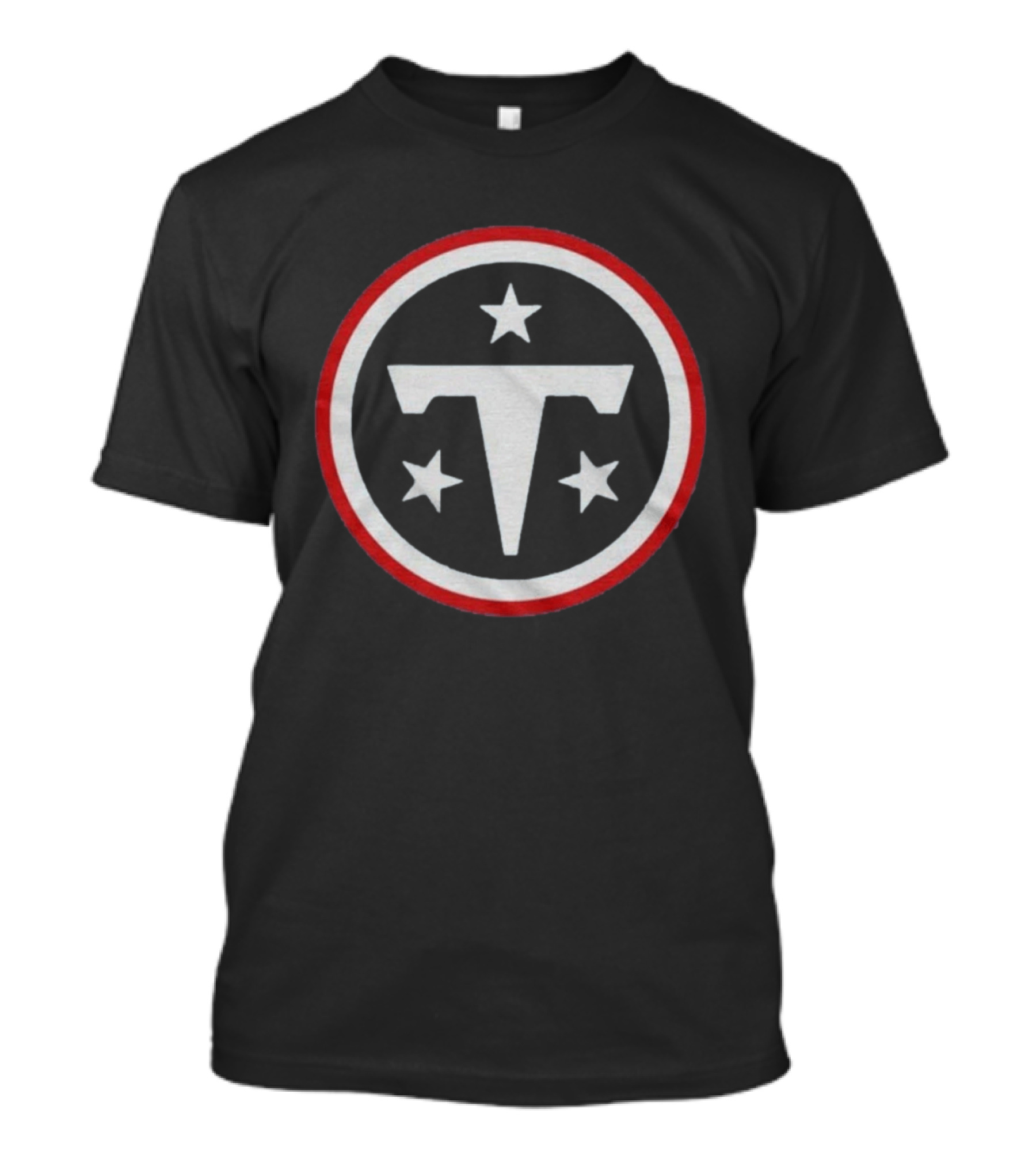 Tennessee Titans 2026 Logo Three Stars Circle Red Trim T-Shirt