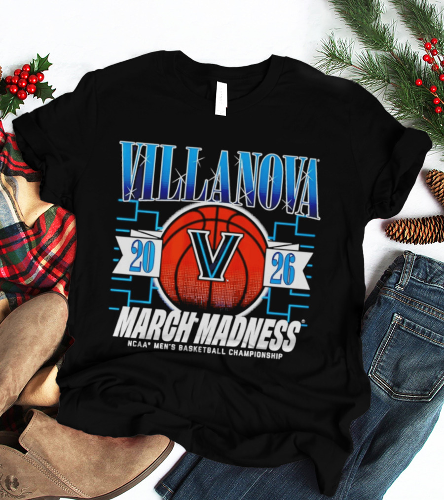 Villanova Wildcats NCAA Men's Basketball Championship 2026 March Madness T-Shirt