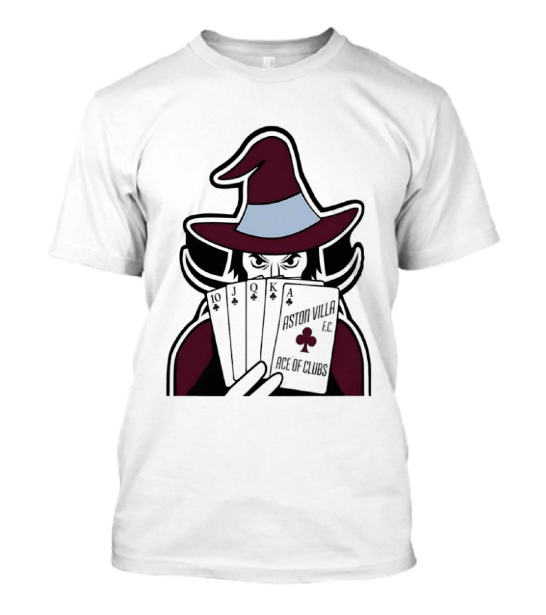 Aston Villa FC Ace Of Clubs Witch Playing Cards T-Shirt