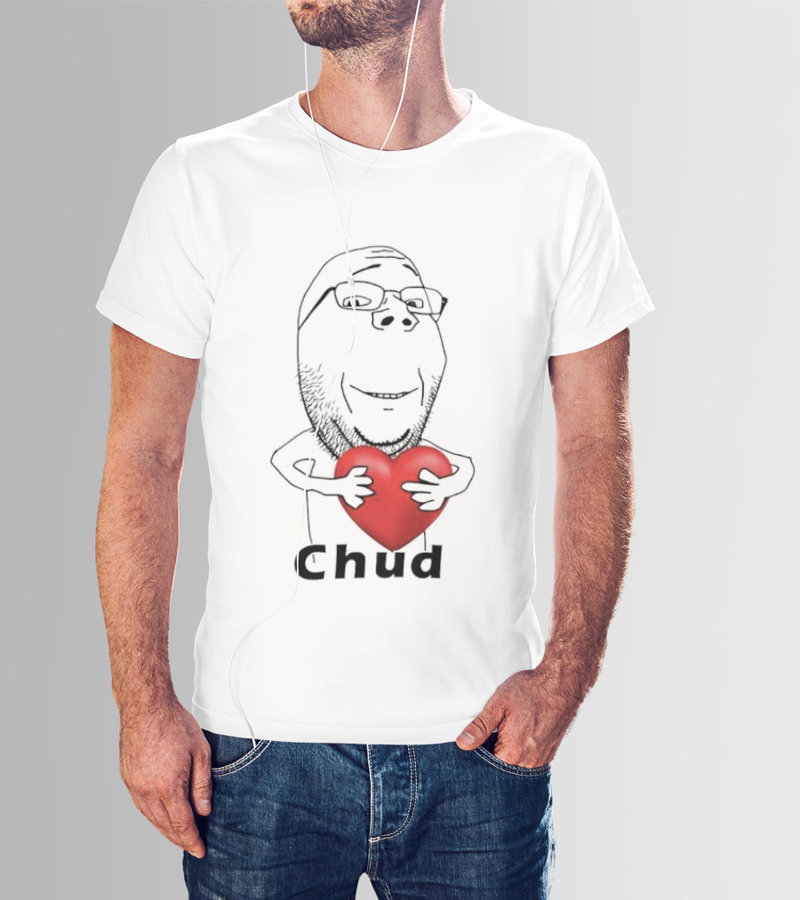 Chud Guy Chudjak Holding Red Heart Sketch T-Shirt