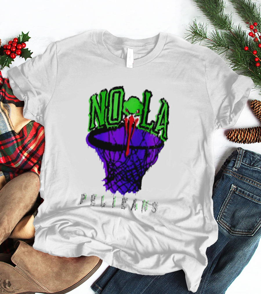 NOLA Pelicans Fest 2026 Basketball Hoop Alien T-Shirt