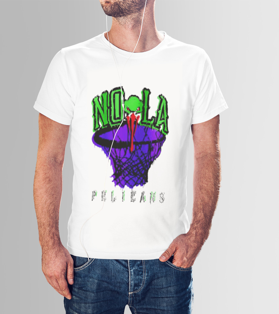 NOLA Pelicans Fest 2026 Basketball Hoop Alien T-Shirt