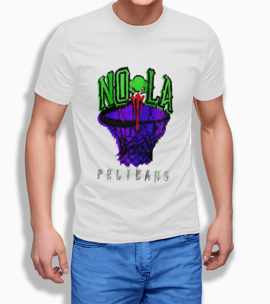 NOLA Pelicans Fest 2026 Basketball Hoop Alien T-Shirt