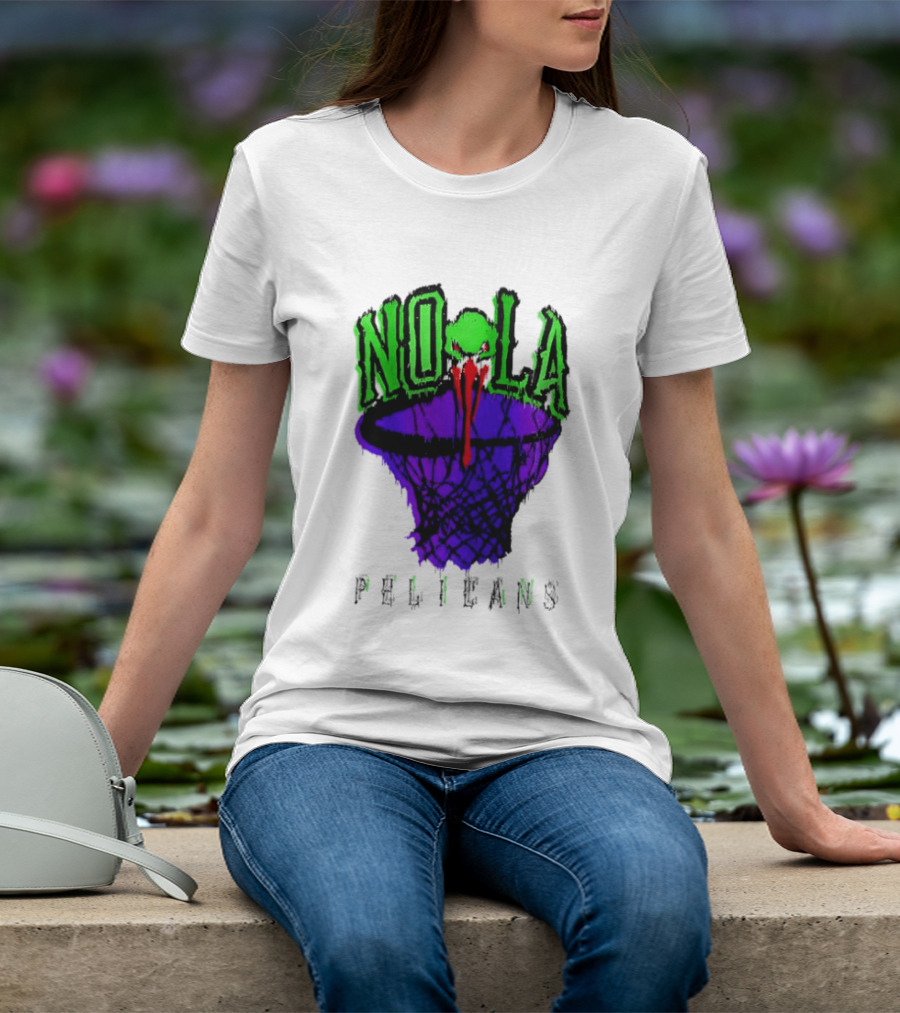 NOLA Pelicans Fest 2026 Basketball Hoop Alien T-Shirt