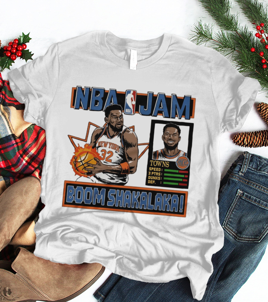 NBA Jam Boom Shakalaka New York Knicks Towns T-Shirt