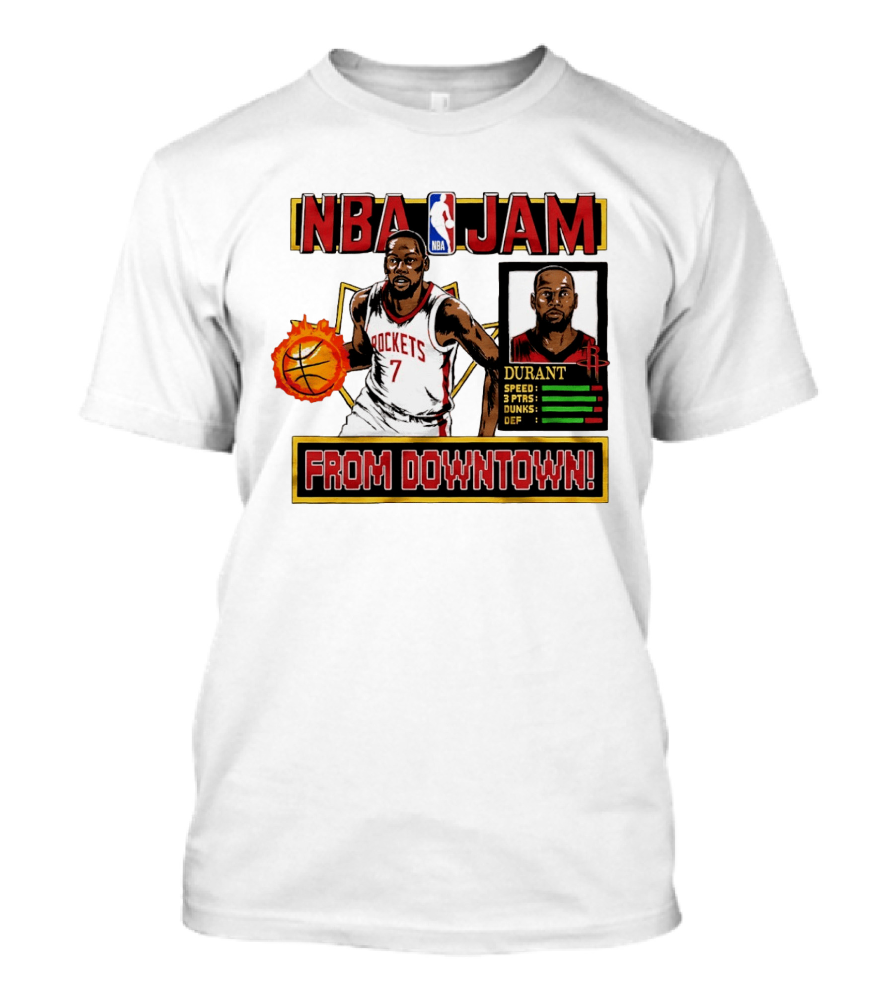 NBA Jam Durant Houston Rockets 7 From Downtown T-Shirt