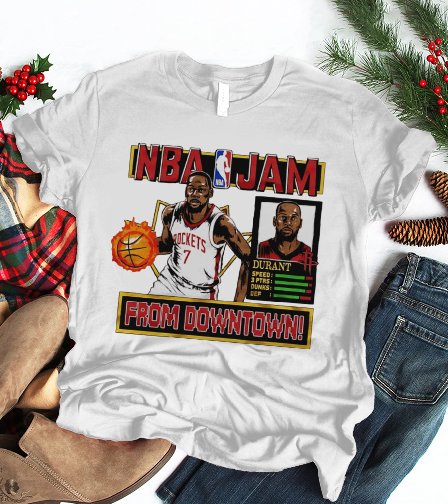 NBA Jam Durant Houston Rockets 7 From Downtown T-Shirt