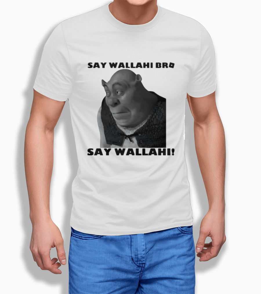 Shrek Say Wallahi Bro Meme Face Roblox T-Shirt