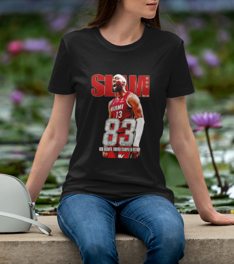 SLAM Bam Adebayo Miami Heat 13 Forever Stamped In History 83 T-Shirt