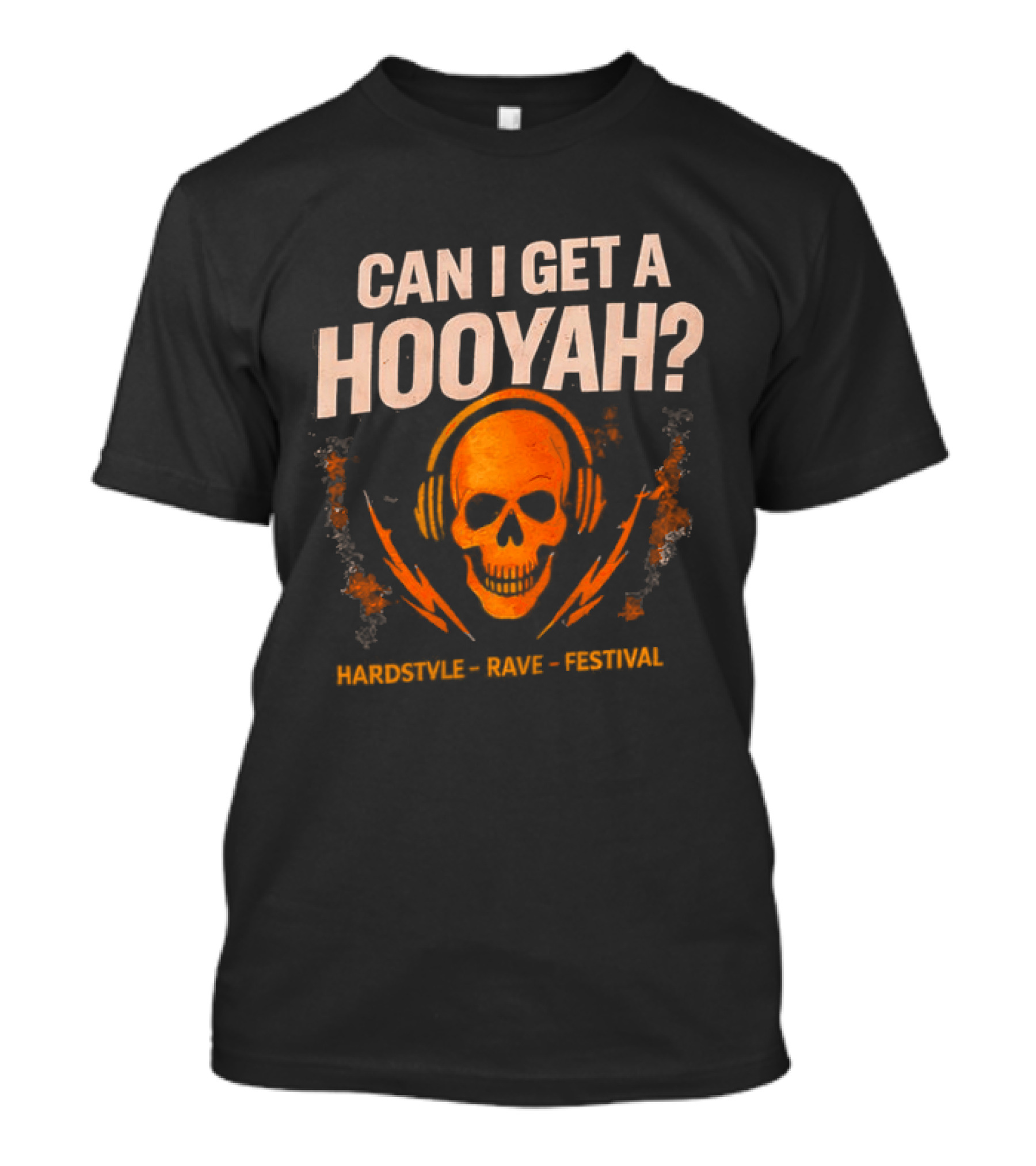 Can I Get A Hooyah Skull Headphones Positivity Courage Love Potential T-Shirt