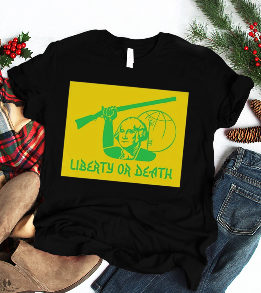 Liberty Or Death 2026 Washington Rifle Globe T-Shirt