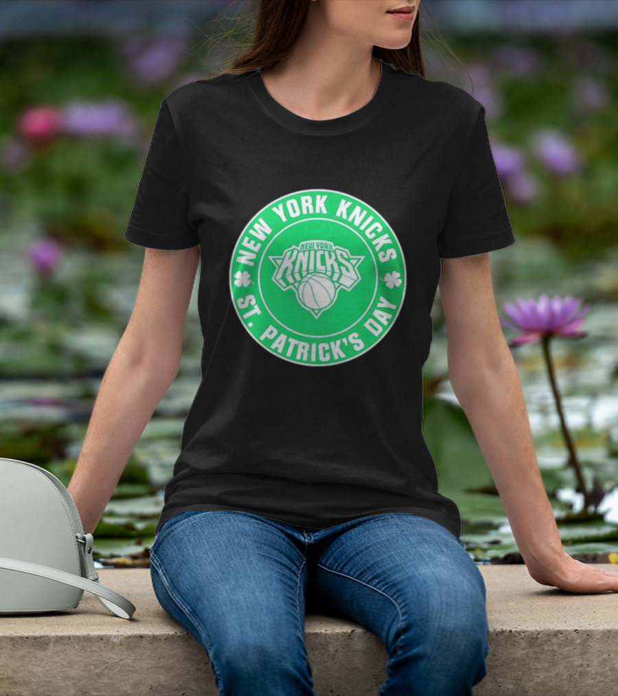 New York Knicks St Patrick's Day Shamrock Green Basketball Team Celebration T-Shirt