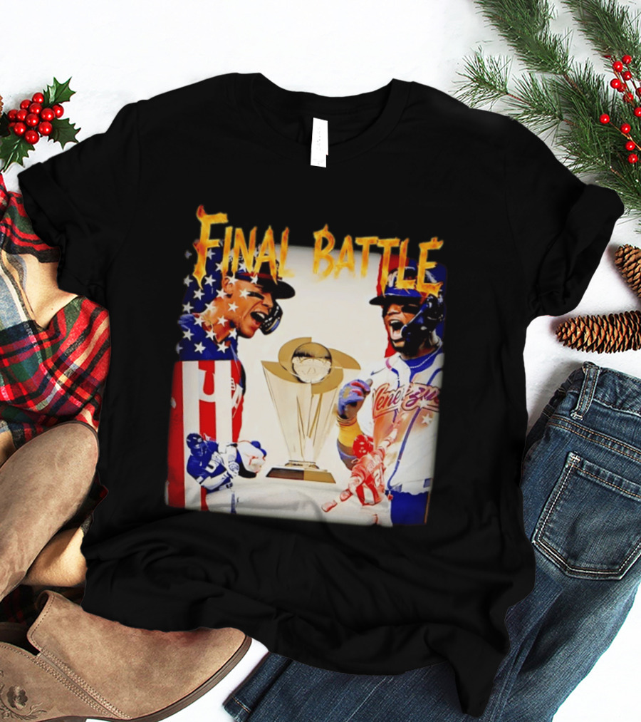 Final Battle USA Venezuela World Baseball Classic 2026 Championship Showdown T-Shirt