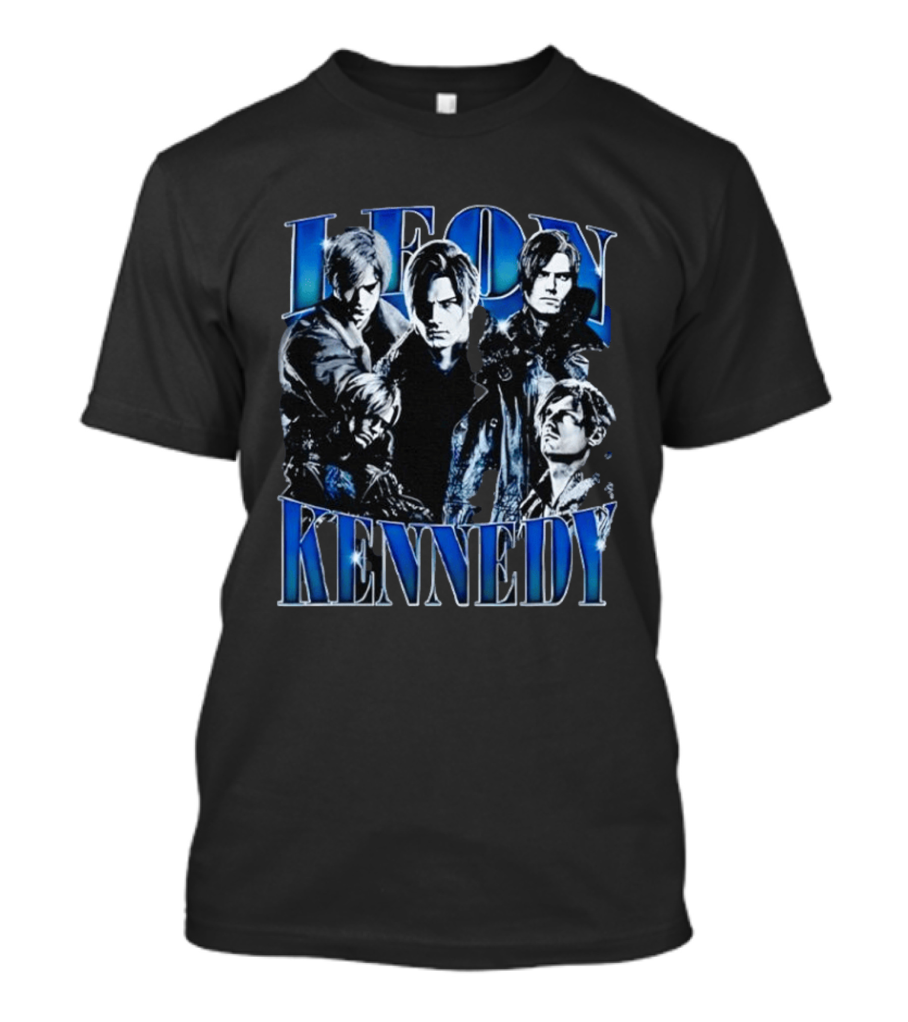 Leon Kennedy Character Collage Fan T-Shirt
