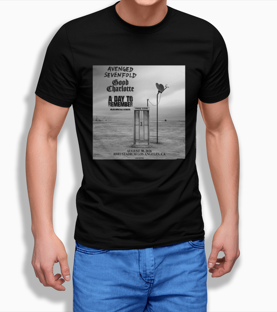 Avenged Sevenfold Good Charlotte A Day To Remember Concert BMO Stadium Los Angeles August 30 2026 T-Shirt