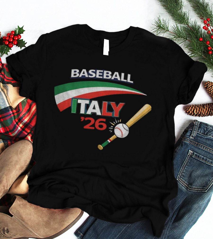 Italy Baseball World Classic 2026 Baseball Network Gildan T-Shirt