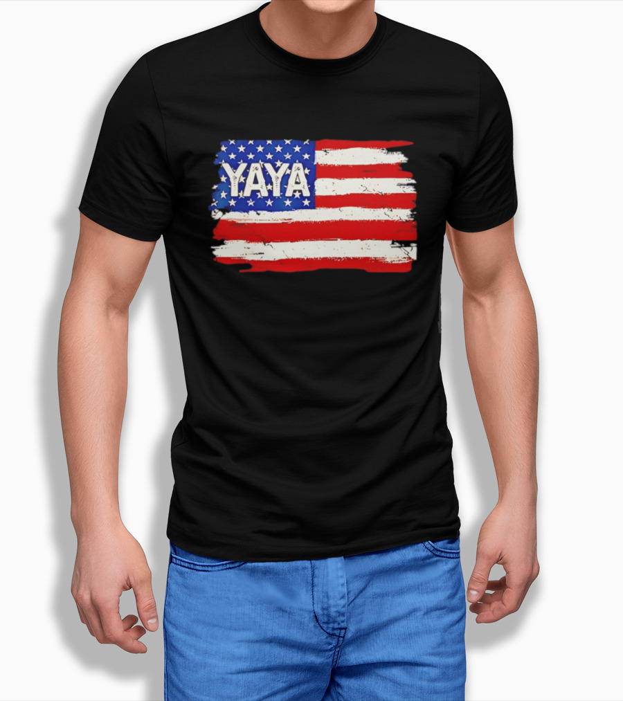 Patriotic Yaya American Flag Mother's Day Women T-Shirt