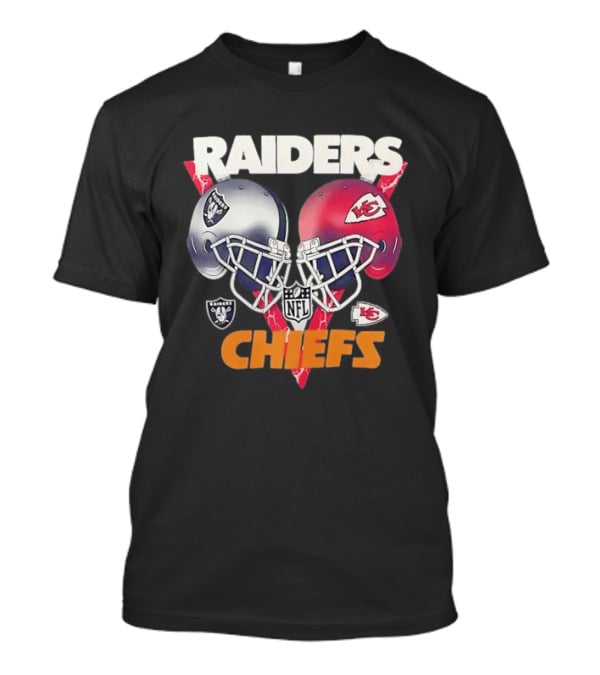 Raiders Vs Chiefs NFL Helmet Showdown T-Shirt
