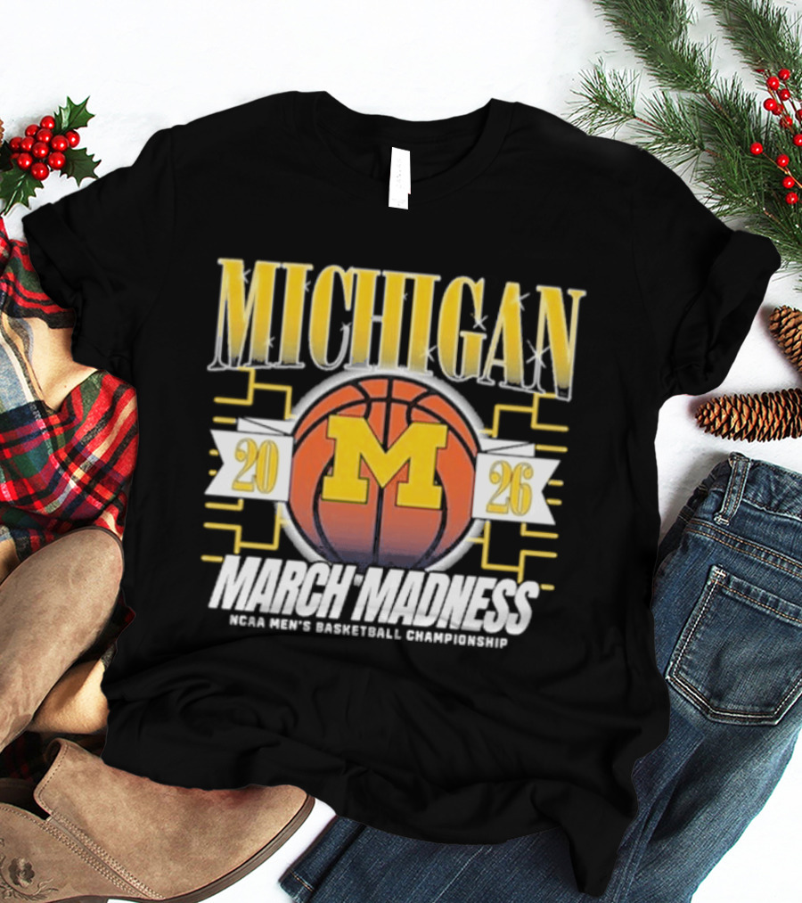 Michigan 2026 March Madness NCAA Men's Basketball Championship T-Shirt