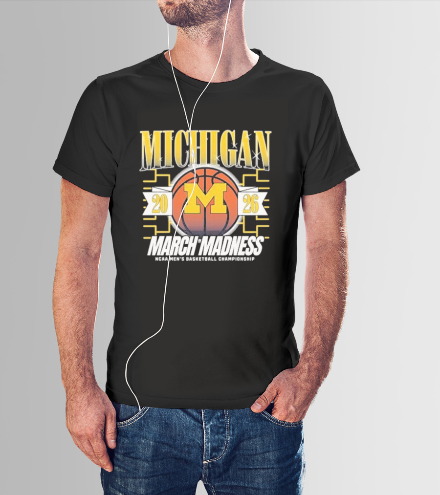 Michigan 2026 March Madness NCAA Men's Basketball Championship T-Shirt