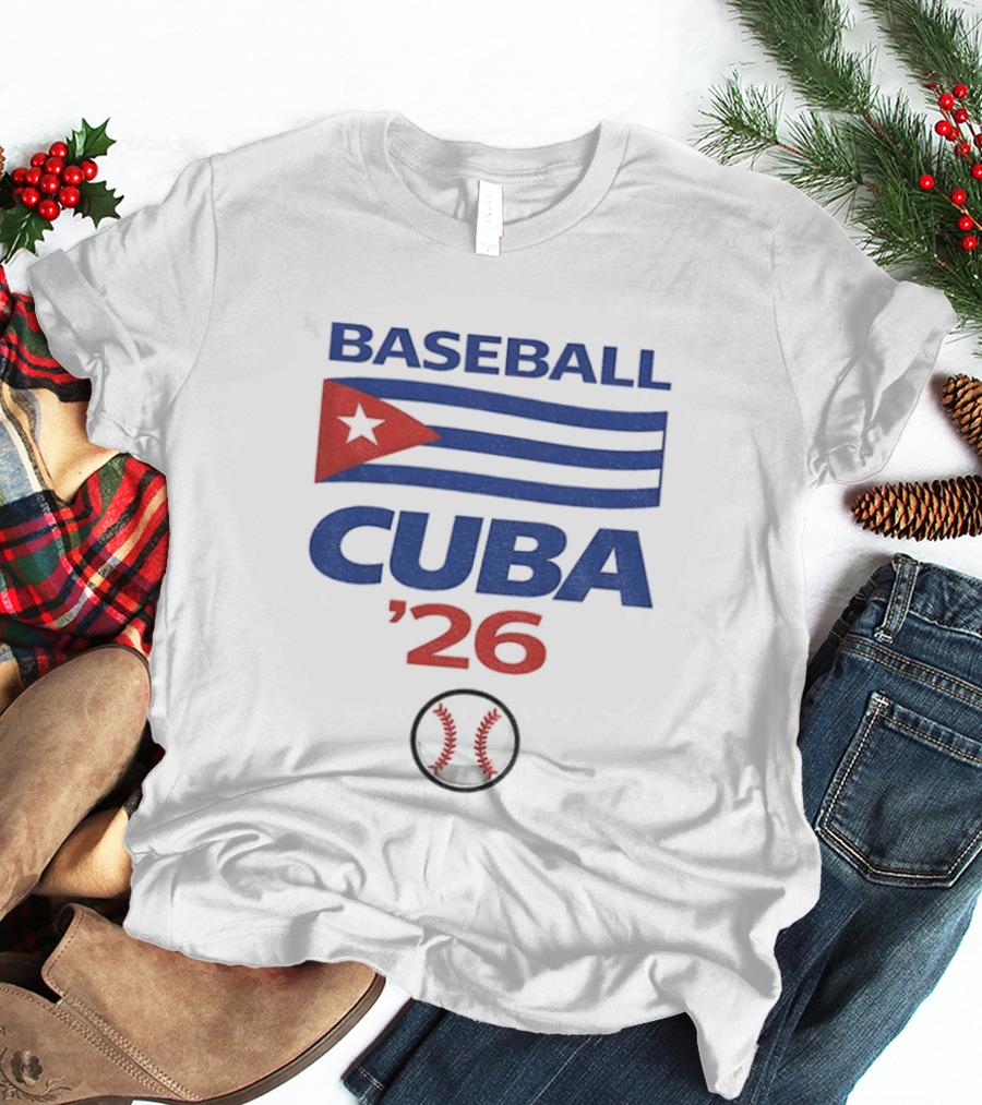 Cuba Baseball 2026 World Classic Cuban Flag Baseball T-Shirt