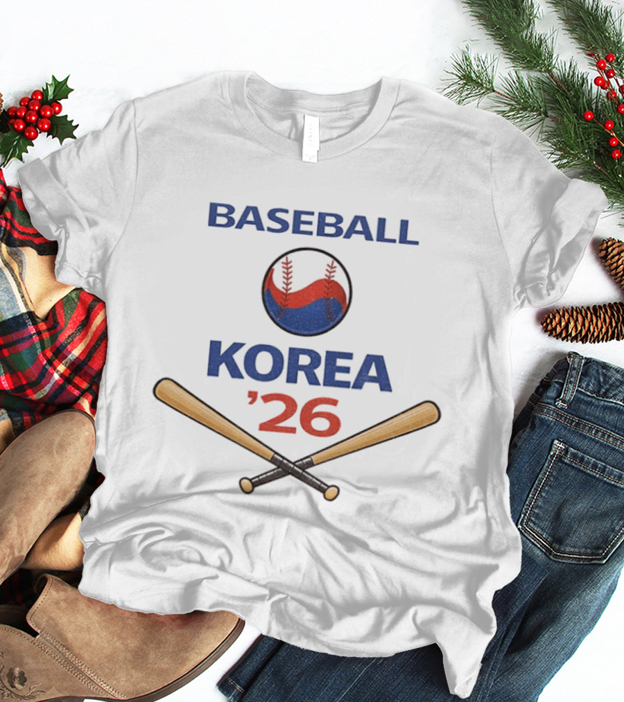 Korea 2026 World Baseball Classic Bat Crossball T-Shirt