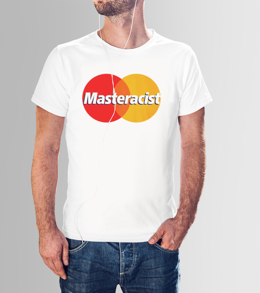 Masteracist Mastercard Parody Logo Red And Yellow Circles T-Shirt