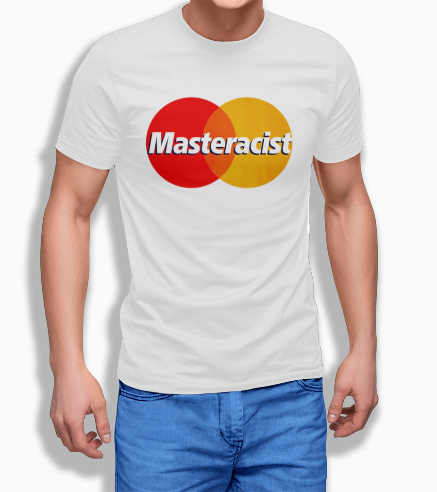 Masteracist Mastercard Parody Logo Red And Yellow Circles T-Shirt