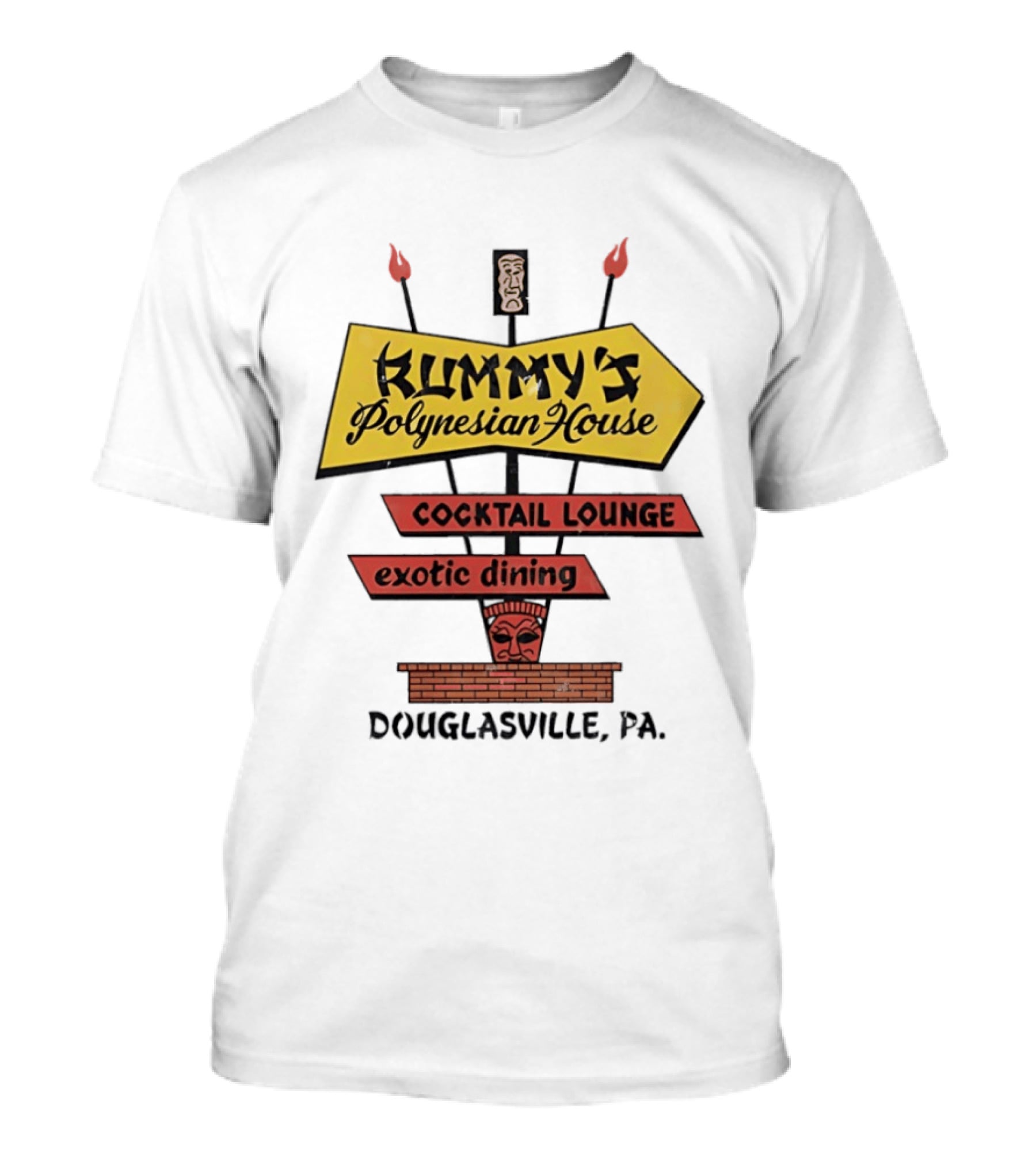 Rummy's Polynesian House Cocktail Lounge Exotic Dining Douglasville PA Tiki Bar T-Shirt