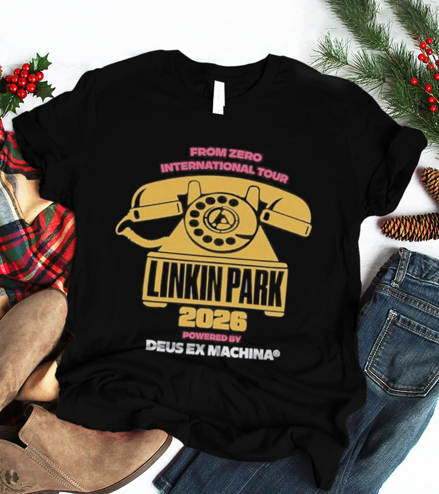 Linkin Park 2023 Powered By Deus Ex Machina Retro Style Collaboration T-Shirt