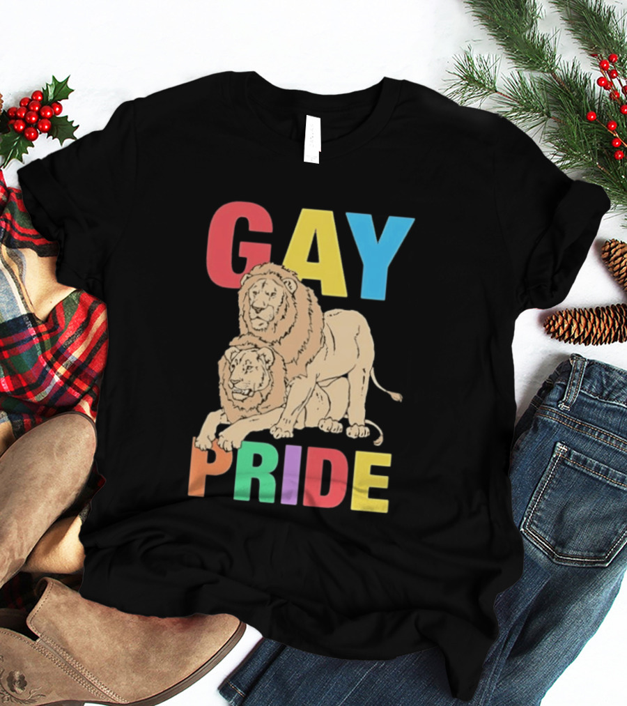 Gay Pride Lions LGBT Rainbow T-Shirt