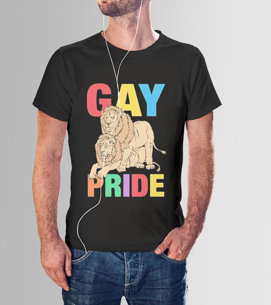 Gay Pride Lions LGBT Rainbow T-Shirt