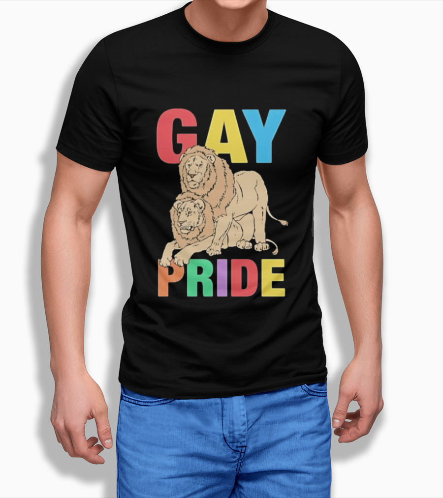 Gay Pride Lions LGBT Rainbow T-Shirt