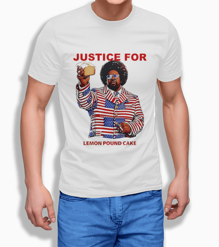 Justice For Lemon Pound Cake Afroman Stars And Stripes Suit T-Shirt