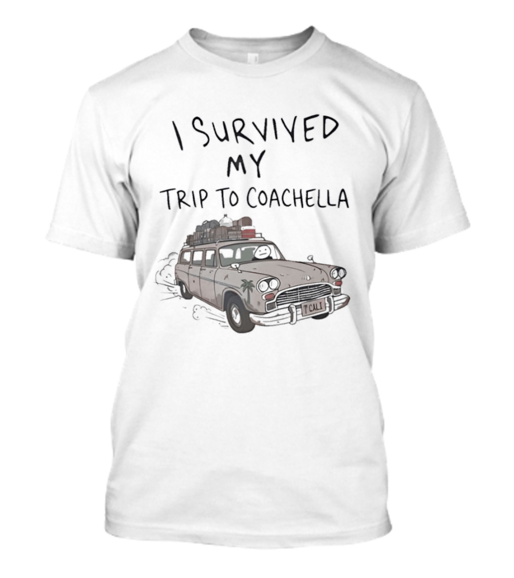 I Survived My Trip To Coachella 2026 Festival Vintage Van Adventure T-Shirt