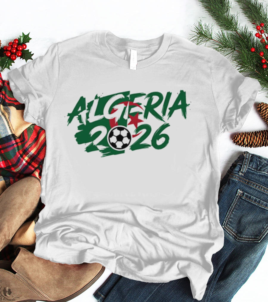 Algeria 2026 Soccer Star Crescent And Ball T-Shirt