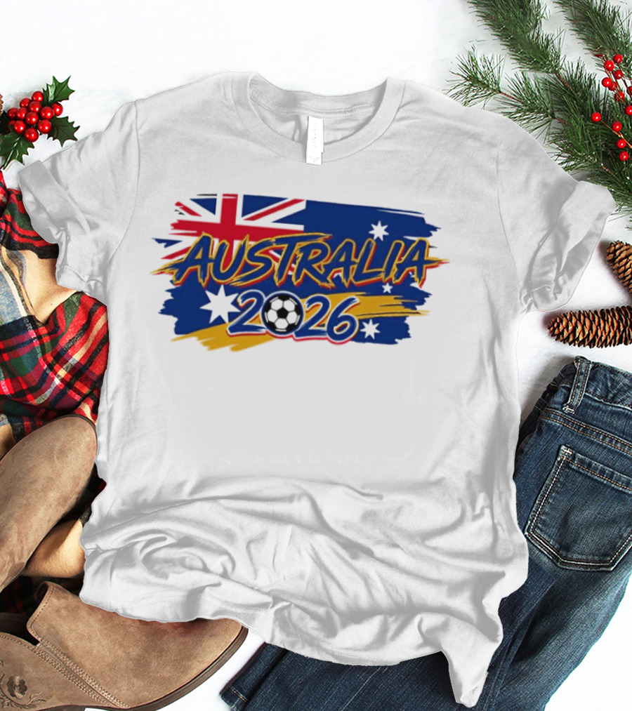 Australia 2026 Soccer Flag Stars T-Shirt