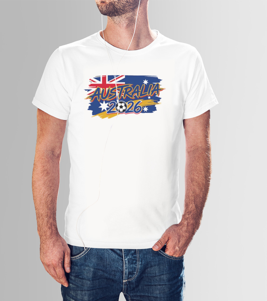 Australia 2026 Soccer Flag Stars T-Shirt