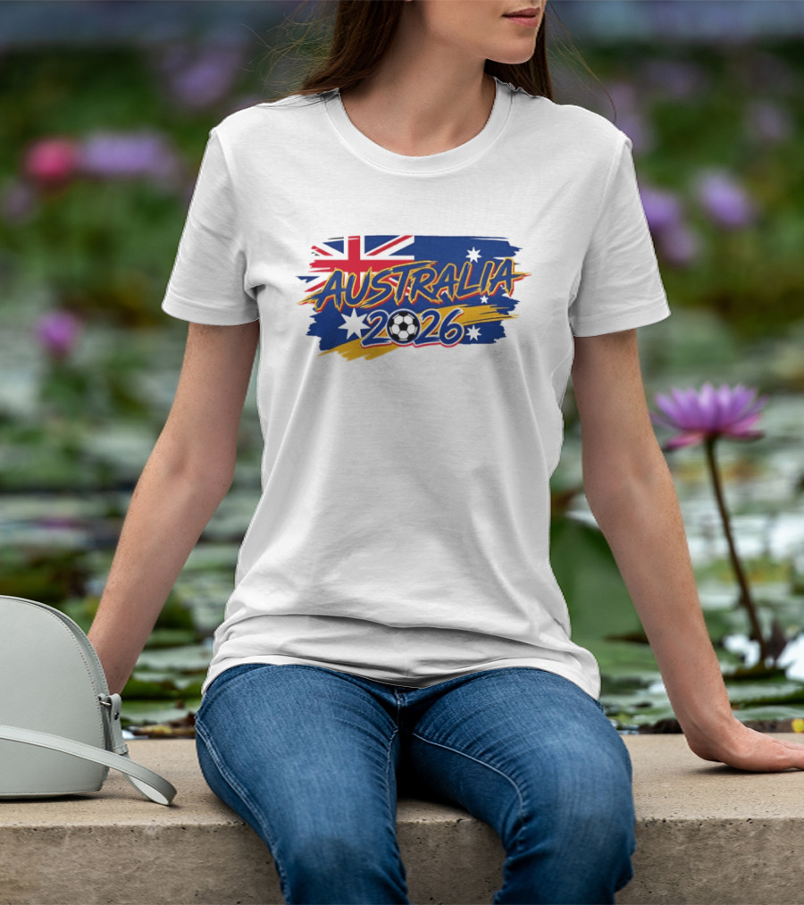 Australia 2026 Soccer Flag Stars T-Shirt