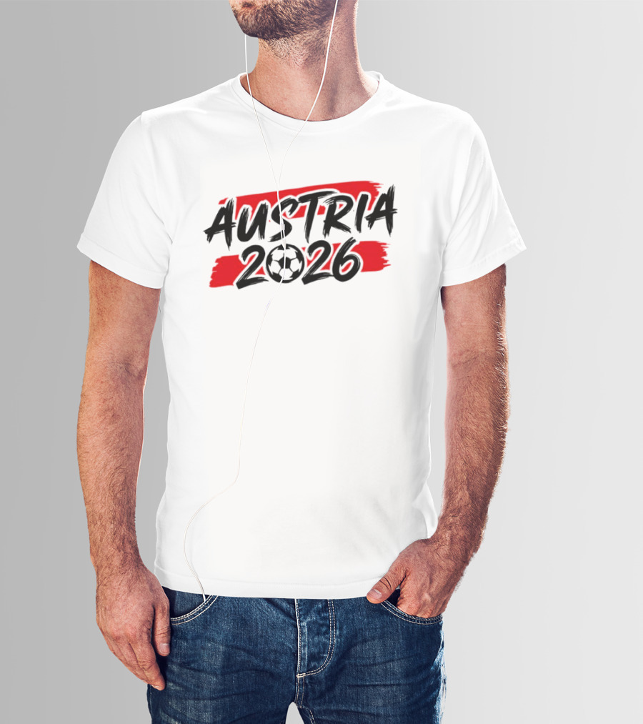 Austria 2026 Soccer Ball Graphic World Cup National Team T-Shirt