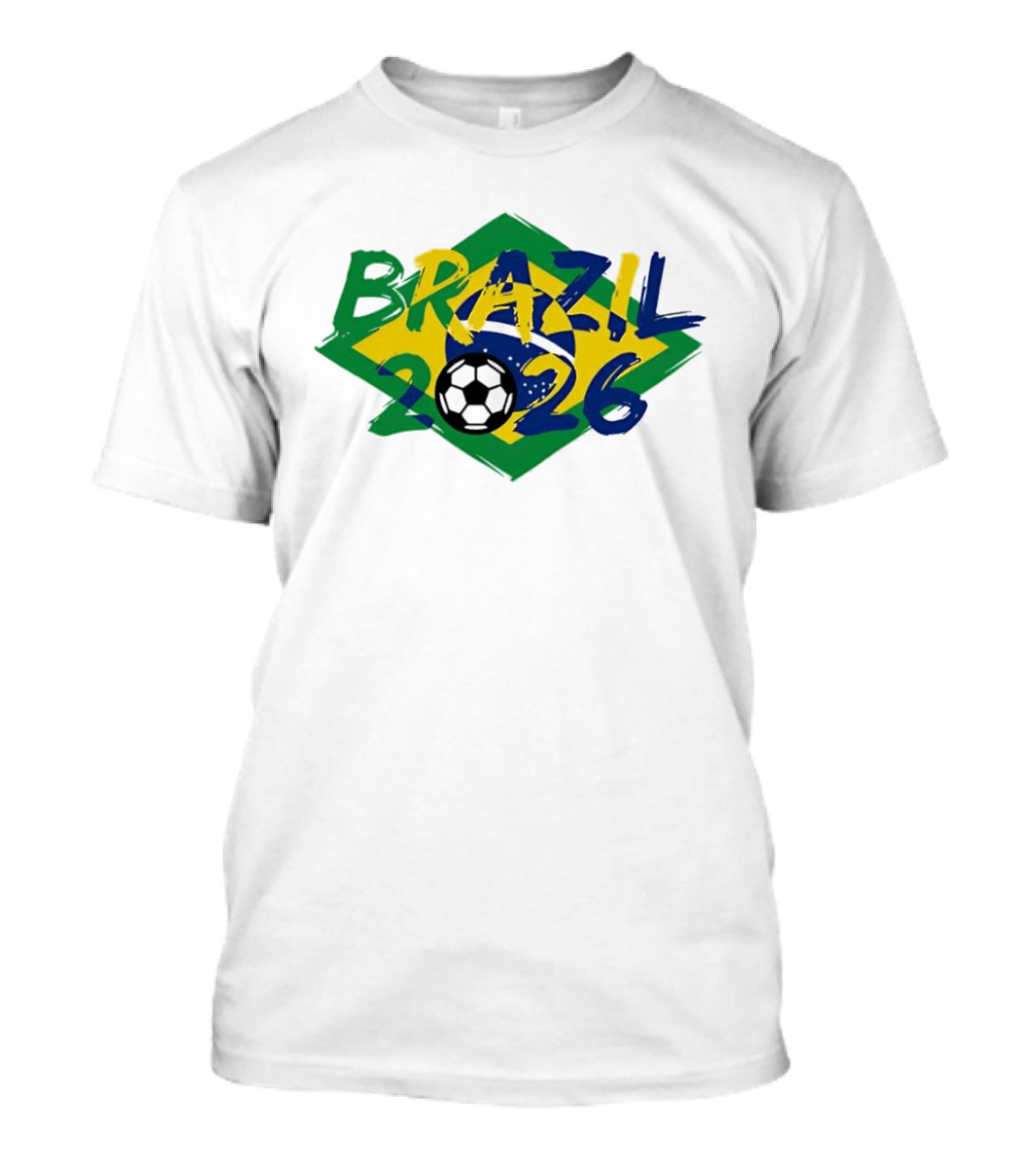 Brazil 2026 World Cup Soccer Team Flag T-Shirt