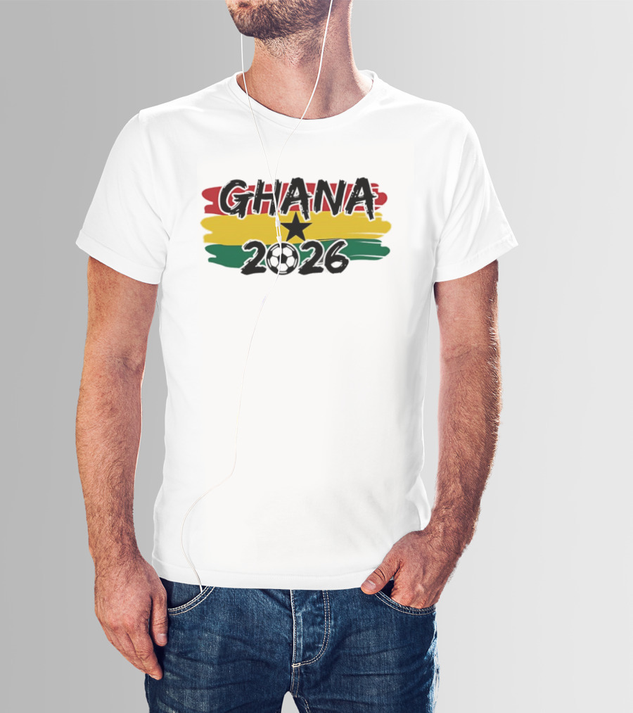 Ghana 2026 World Cup National Football Team Colors And Star T-Shirt