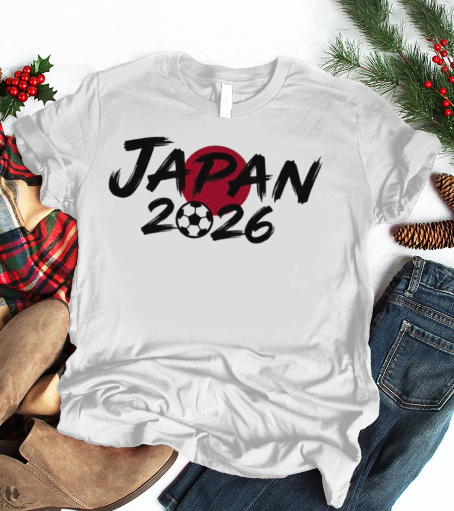 Japan 2026 Soccer Ball Red Circle T-Shirt