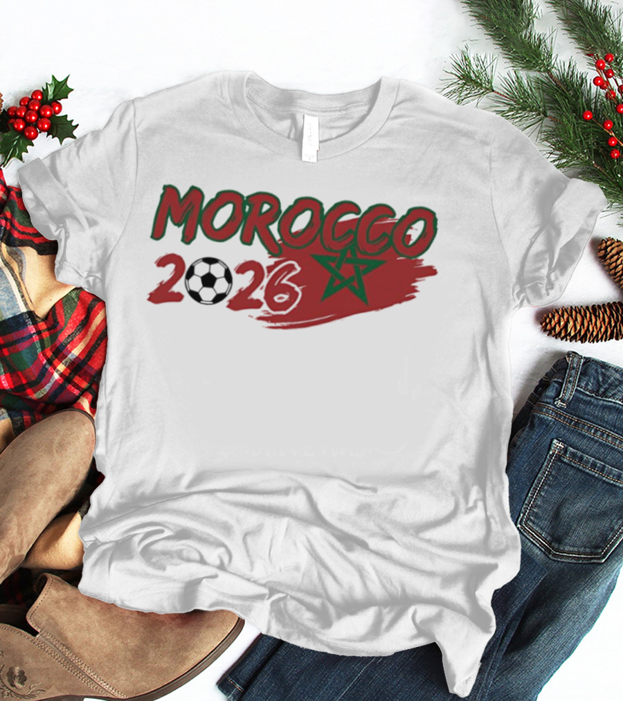 Morocco 2026 World Cup Soccer Ball Star T-Shirt