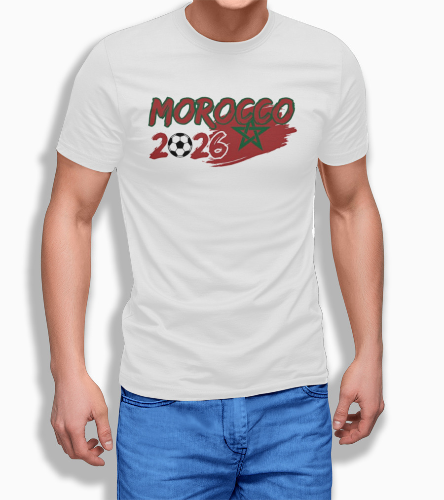 Morocco 2026 World Cup Soccer Ball Star T-Shirt