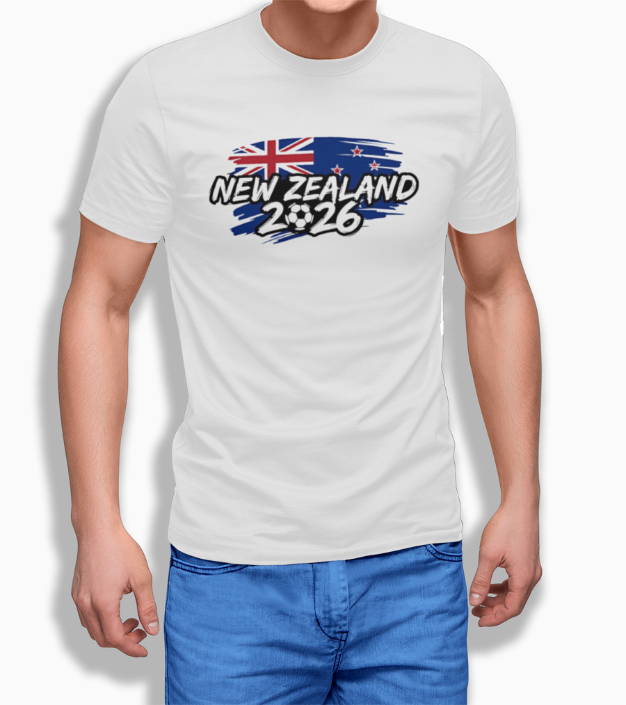 New Zealand 2026 National Team Flag And Soccer Ball T-Shirt