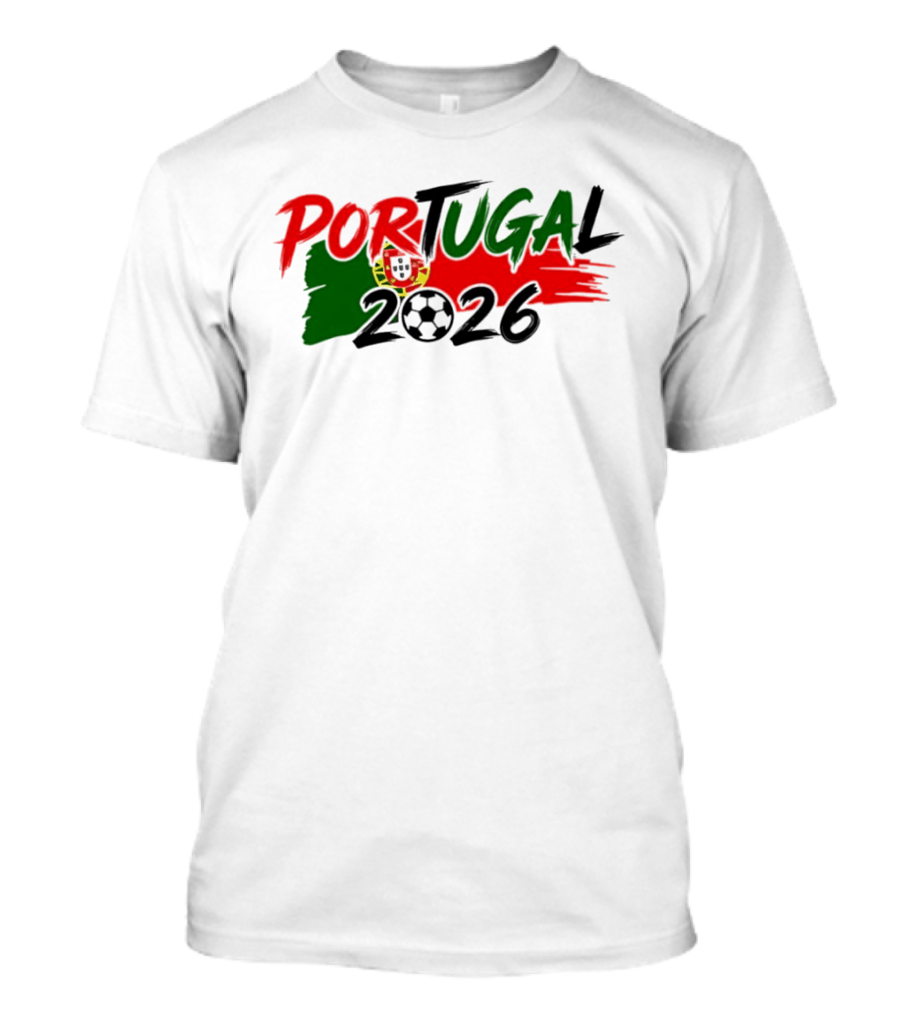 Portugal 2026 World Cup National Team Soccer Flag Crest T-Shirt